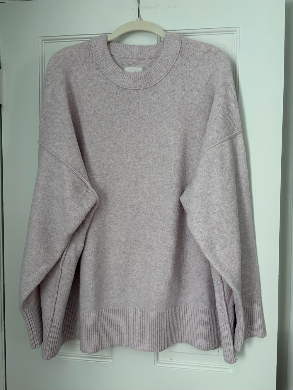 aerie Cozy Oversized Crewneck Sweater - Pale Lavender